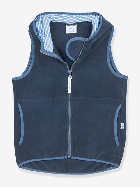 Fleece kindervest POPPELI FINKID, zip-in binnenjas geel+marineblauw+paars - vertbaudet enfant 