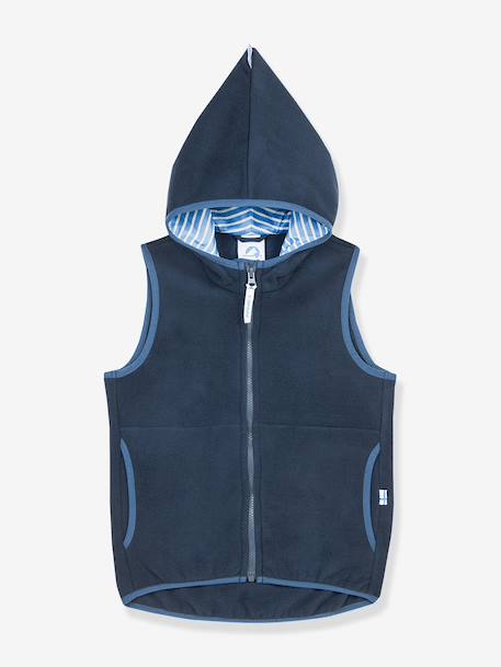 Fleece kindervest POPPELI FINKID, zip-in binnenjas geel+marineblauw+paars - vertbaudet enfant 