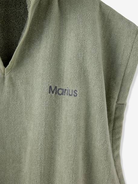 Poncho de bain bébé avec coton recyclé personnalisable Animal abricot+beige+ocre+olive - vertbaudet enfant 