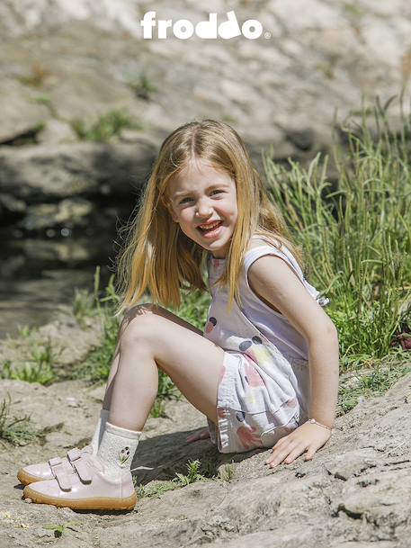 Chaussures pieds nus à scratch pour filles BAREFOOT BASE froddo corail+marine+rose - vertbaudet enfant 
