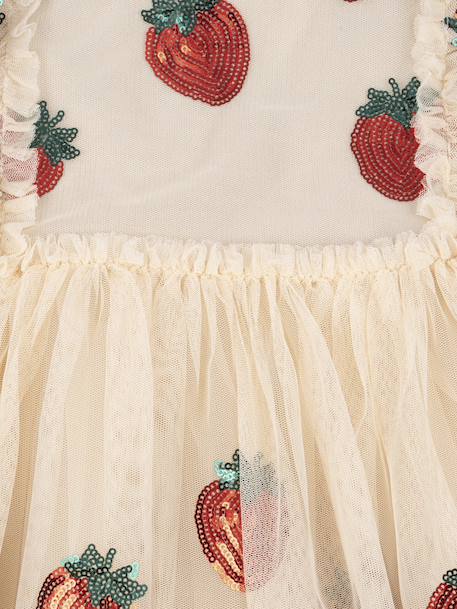 Robe à volants et sequins Yvonne rose - vertbaudet enfant 