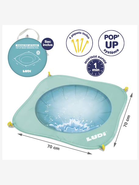 Pop-up strandbad LUDI meerkleurig - vertbaudet enfant 