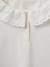 Tee-shirt fille col en broderie anglaise coton bio écru - vertbaudet enfant 