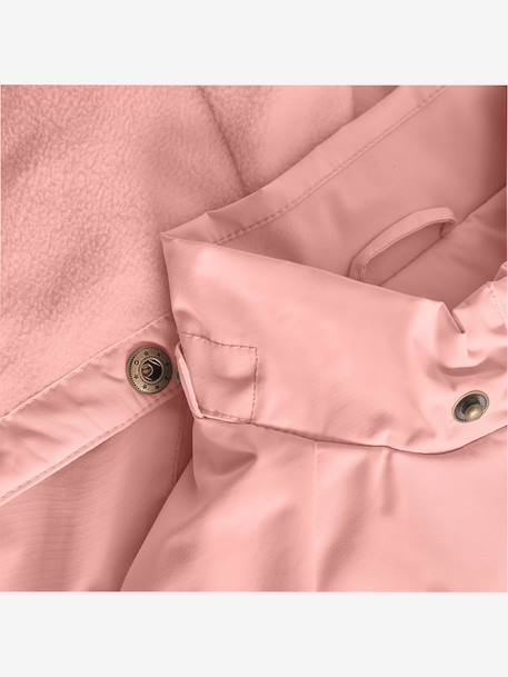 Veste mi-saison imperméable fille avec doublure polaire MATALGEA bois de rose+rose poudré+vert sauge - vertbaudet enfant 