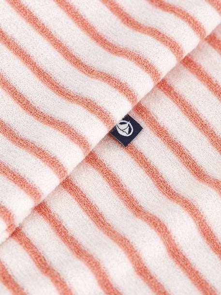 Combicourte bébé en coton éponge rayée abricot - vertbaudet enfant 