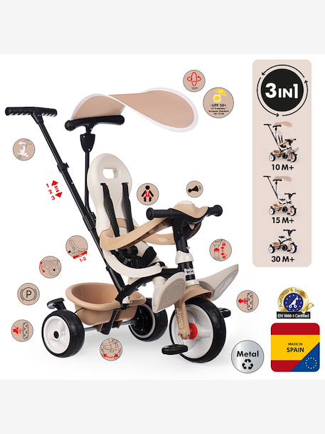 Tricycle Baby Balade plus - beige - vertbaudet enfant 