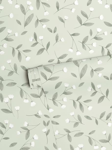 Papier peint Jolis bourgeons vert - vertbaudet enfant 
