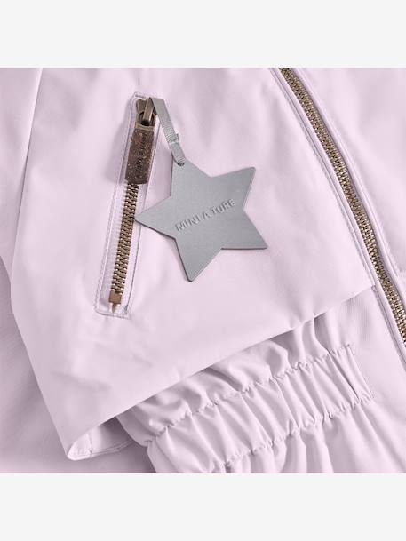 Veste mi-saison imperméable fille avec doublure polaire MATALGEA bois de rose+rose poudré+vert sauge - vertbaudet enfant 