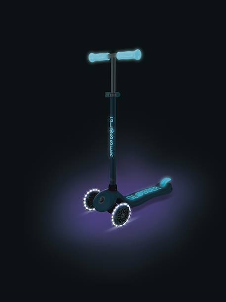 Primo Foldable Lights - Opvouwbare Lichtgevende Step met 3 Wielen - GLOBBER koraal+petrolblauw - vertbaudet enfant 