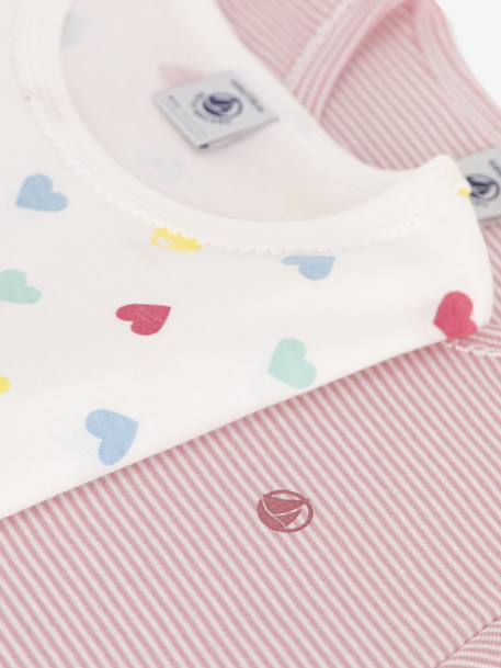 set van 2 korte pyjama's voor kinderen PETIT BATEAU wit - vertbaudet enfant 