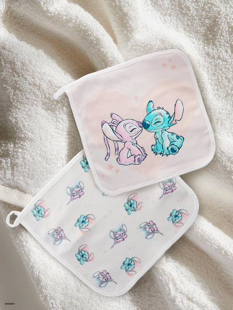 Lot 3 débarbouillettes Disney Stitch blanc - vertbaudet enfant 
