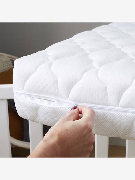 Matelas bébé Parfait déhoussable blanc - vertbaudet enfant 