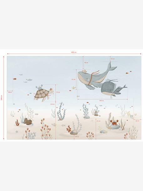 Vliesbehang panorama Zeebodem De walvissen LILIPINSO blauw - vertbaudet enfant 