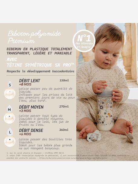 Biberon 270 ml tétine SXPro M Wonderland beige - vertbaudet enfant 