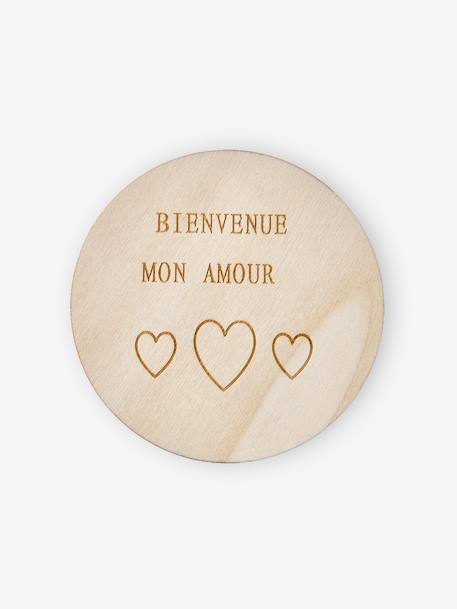 Geboorteset: beha, romper, pyjama, welkomstkaart en ENVIE DE FRAISE zakje wit - vertbaudet enfant 