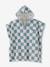 Gepersonaliseerde bad-/strandponcho voor kinderen, met gerecycled katoen blauw, geruit+lila+mintgroen+wit, bedrukt - vertbaudet enfant 