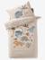 Dekbedovertrekset + kussensloop baby MINISAURUS ecru - vertbaudet enfant 