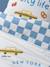 Dekbedovertrekset + kussensloop kind met gerecycled katoen VARSITY blauw, geruit - vertbaudet enfant 