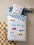 Dekbedovertrekset + kussensloop kind met gerecycled katoen VARSITY blauw, geruit - vertbaudet enfant 