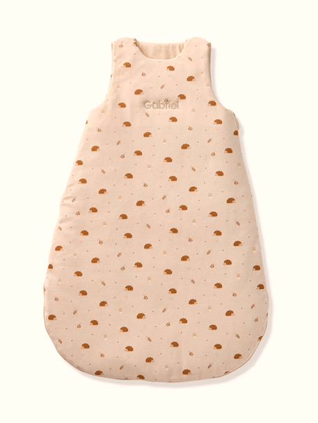 Slaapzak met afneembare mouwen HÉRISSON beige, bedrukt - vertbaudet enfant 