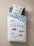 Dekbedovertrekset + kussensloop kind met gerecycled katoen VARSITY blauw, geruit - vertbaudet enfant 