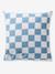 Parure housse de couette + taie d'oreiller enfant avec coton recyclé VARSITY carreaux bleu - vertbaudet enfant 
