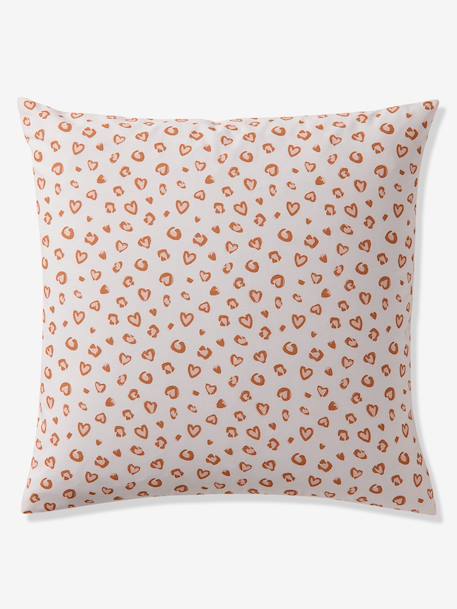 Parure de lit housse de couette enfant et taie d'oreiller LEOPARD, avec coton recyclé blanc imprimé - vertbaudet enfant 