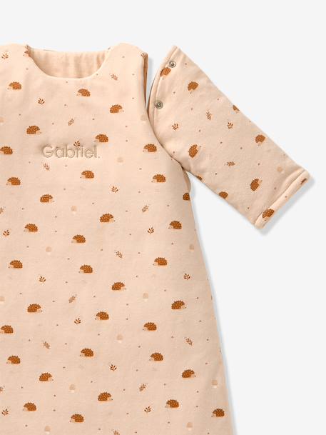 Slaapzak met afneembare mouwen HÉRISSON beige, bedrukt - vertbaudet enfant 