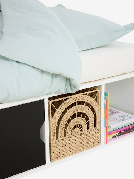 Bac de rangement pliable Arc-en-ciel en corde de papier beige - vertbaudet enfant 