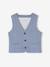 Veste garçon cérémonie sans manches en coton/ lin bleu+marine foncé+vert sauge - vertbaudet enfant 