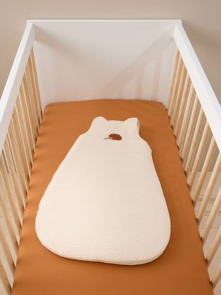 Gigoteuse en gaze de coton HÉRISSON rayé beige - vertbaudet enfant 