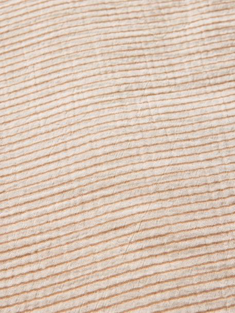 Gigoteuse en gaze de coton HÉRISSON rayé beige - vertbaudet enfant 