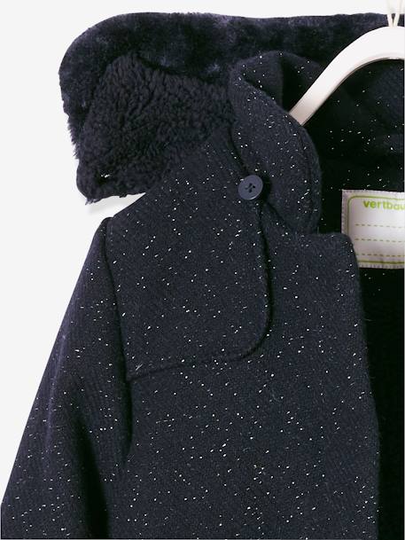 Meisjesjas van wol MARINE GRIJS - vertbaudet enfant 