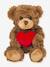 Peluche Teddy avec c 1/2 ur 20 cm Teddy Hermann marron - vertbaudet enfant 