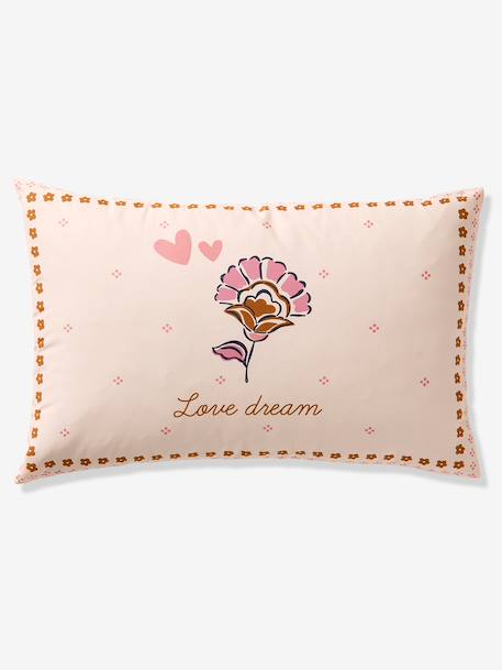 Parure housse de couette + taie d'oreiller ARIZONA DREAM, avec coton recyclé blanc imprimé - vertbaudet enfant 
