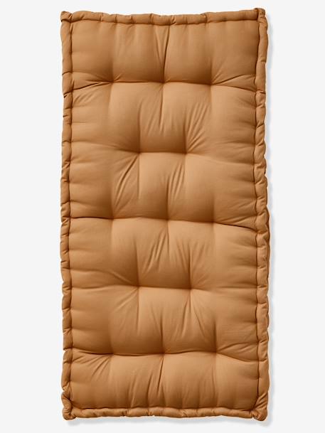 Matras in futon-stijl grijsblauw+kaneel+roze (poederkleur)+rozen+saliegroen - vertbaudet enfant 