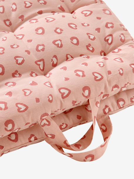 Vloermatras met luipaardprint en handvatten rozen - vertbaudet enfant 
