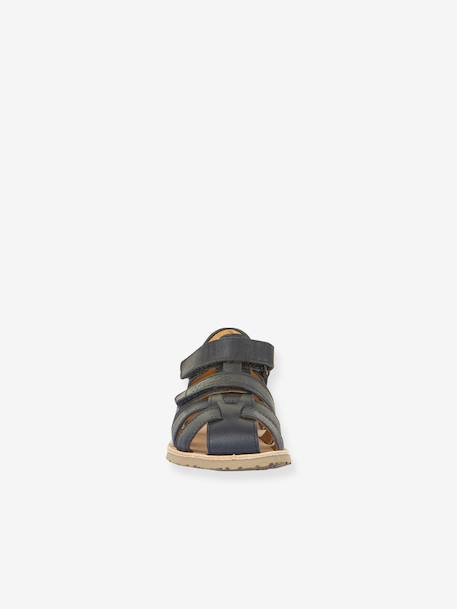 Sandales pieds nus fermées pour enfants BAREFOOT FLEXY AVI froddo gris clair+marine - vertbaudet enfant 