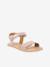 Barefootsandalen voor meisjes BAREFOOT FLEXY LIA FRODDO goud+marineblauw+rozen - vertbaudet enfant 
