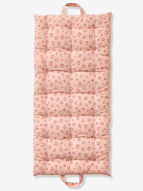 Vloermatras met luipaardprint en handvatten rozen - vertbaudet enfant 