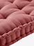 Matras in futon-stijl grijsblauw+kaneel+roze (poederkleur)+rozen+saliegroen - vertbaudet enfant 