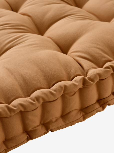 Matras in futon-stijl grijsblauw+kaneel+roze (poederkleur)+rozen+saliegroen - vertbaudet enfant 
