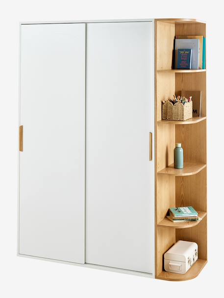 Kast met 2 schuifdeuren + bibliotheek JAPI wit - vertbaudet enfant 