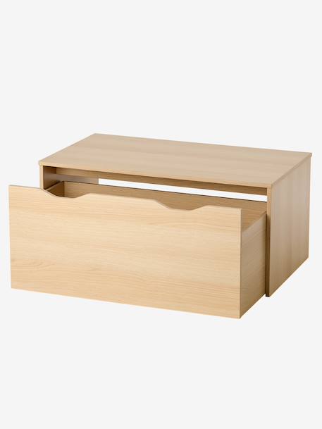 Opbergkoffer/-bank op wieltjes hout+wit - vertbaudet enfant 