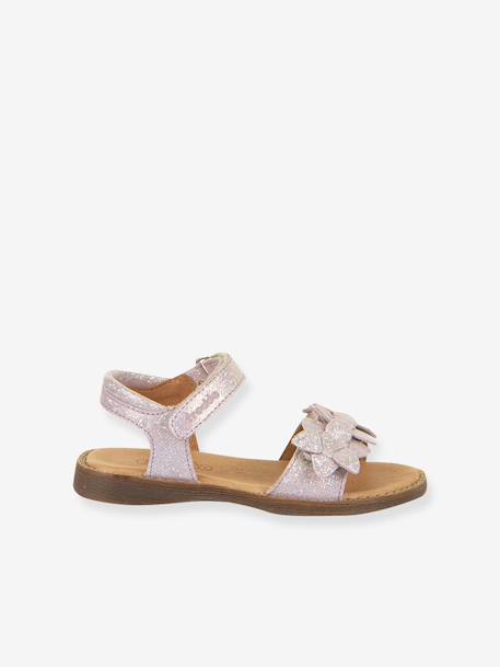 Leren sandalen voor meisjes LORE FLOWERS FRODDO blauw+donkerblauw+goud+goudroze+lavendel+rood+rouge+terracottategel - vertbaudet enfant 