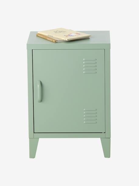 Table de chevet 1 porte en métal rose+vert - vertbaudet enfant 