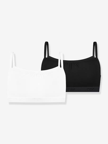 Lot de 2 brassières fille Les Pockets Ecodim noir+rose - vertbaudet enfant 