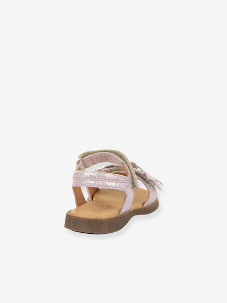 Leren sandalen voor meisjes LORE FLOWERS FRODDO blauw+donkerblauw+goud+goudroze+lavendel+rood+rouge+terracottategel - vertbaudet enfant 