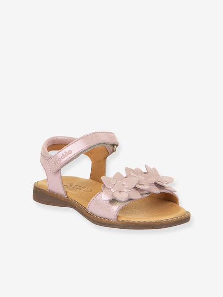 Sandales en cuir pour fille LORE FLOWERS froddo bleu+bleu foncé+blush+lavande+or+rose+rose doré+rouge+tomette - vertbaudet enfant 