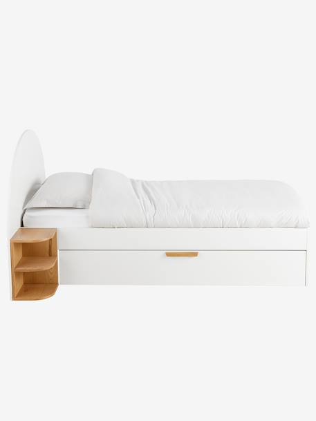 Kinderbed 90x190cm met opbergruimtes + omkeerbaar nachttafel Japi wit - vertbaudet enfant 